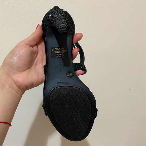 jessica simpson rhinestone heels black - Picture 5 of 7